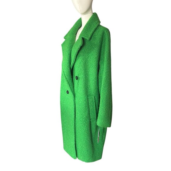 NWT BCBGeneration Kelly Green Boucle Walker Coat with Pockets Women's XXL - Picture 3 of 15